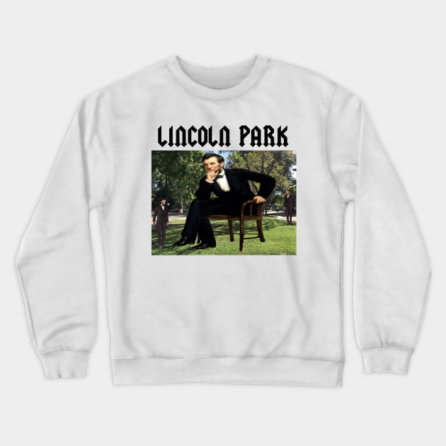 LINCOLN PARK Band Tee - Parody Knock Off Joke Off Brand Meme Crewneck Sweatshirt by blueversion